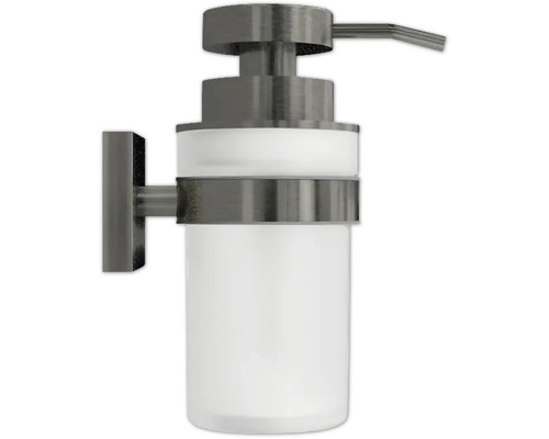 Wandzeepdispenser van metaal en kunststof voor de badkamer