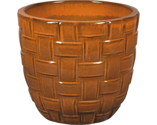 PASSION FOR POTTERY Bloempot Harbin Aardewerk oranje Ø 30 cm H 27 cm