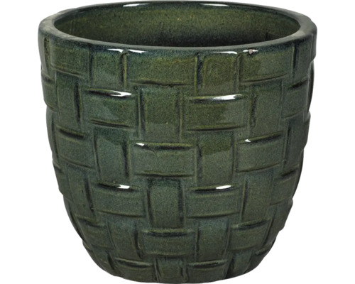 PASSION FOR POTTERY Bloempot Harbin Aardewerk groen Ø 25 cm H 22 cm