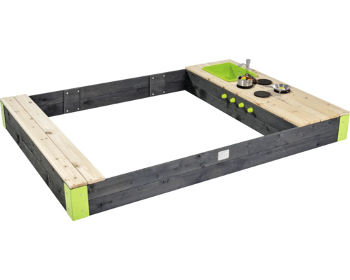 EXIT Houten zandbak Aksent met speelkeuken 140x200x29 cm