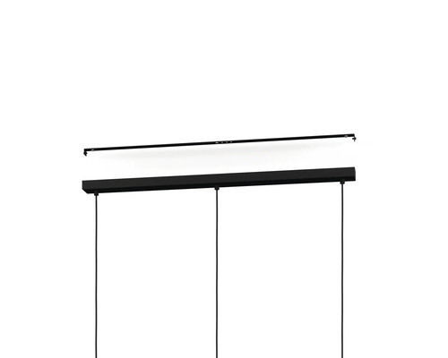 Zwarte LED hanglamp met snoeren en bevestiging