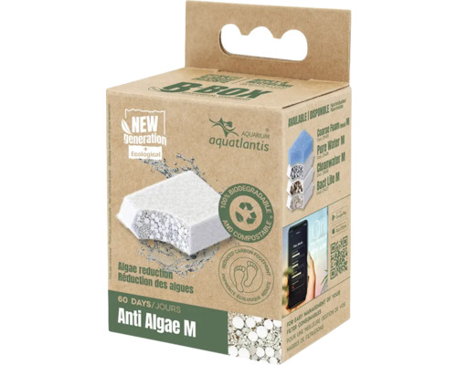 AQUATLANTIS Filtermateriaal B-Box Anti algen M tbv Bio Box binnenfilter Aquatlantis Aquarium B-Box Anti-Algen Filter M in kartonnen verpakking