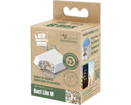 AQUATLANTIS Filtermateriaal B-Box bact Life M tbv Bio Box binnenfilter Aquatlantis Bact Life M Filter voor aquaria, verpakking