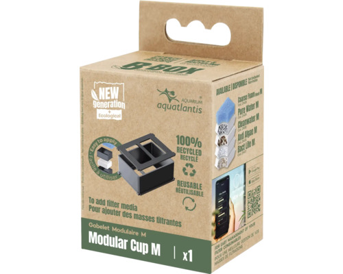 AQUATLANTIS Filtermateriaal B-Box Modular Cup M tbv Bio Box binnenfilter Aquatlantis Modular Cup M in doos voor eenvoudige beheer van filterverbruiksartikelen