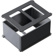 Dubbel stopcontact inbouwdoos met montageraam