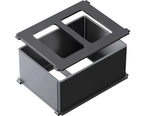 Dubbel stopcontact inbouwdoos met montageraam