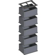 Stapelbare metalen bakken met deksel voor orde en opslag