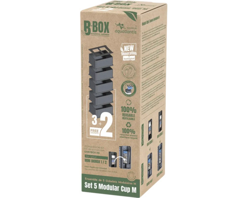AQUATLANTIS Filtermateriaal B-Box Modular Cup M 5 st Aquatlantis B-Box Set van 5 modulaire bekers M