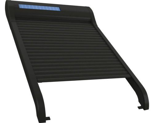 FAKRO GREENVIEW Rolluik ARZ Komfort Solar RAL 7022 (bxh) 66x118 cm, excl. afstandsbediening Zwarte rolluifel met zonnepaneel