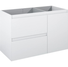Witte wastafelonderkast met twee laden en een deur