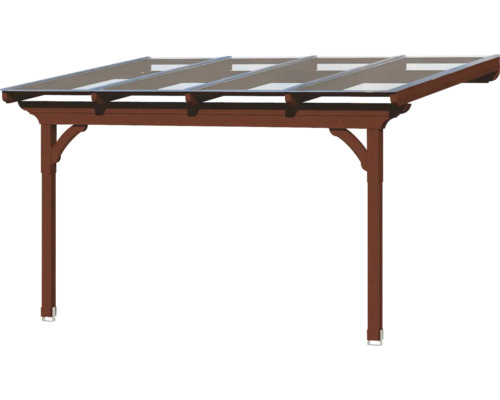 Houten carport met polycarbonaat platen voor buiten