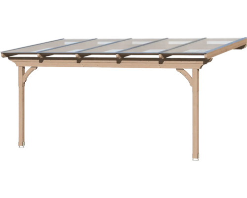 Houten carport met lichtdoorlatend dak