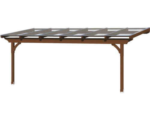 Houten carport met transparant dak voor buiten