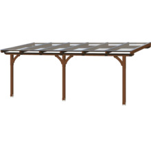 Houten carport met polycarbonaat dak