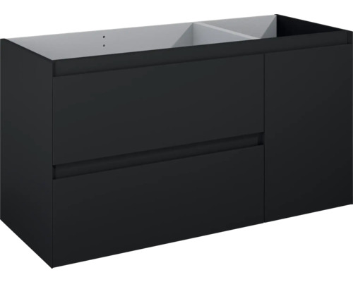 JUNGBORN Wastafelonderkast links DECEM 635x1200x458 mm zwart mat