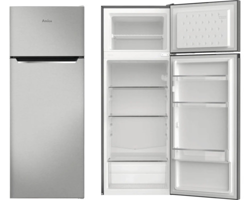 Amica koelkast met vriesvak, gesloten en open zicht