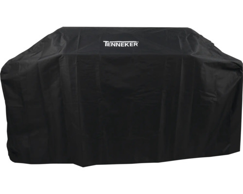Zwarte beschermhoes voor barbecues met Tenneker logo