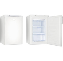 Amica vriezer met drie laden, gesloten en open weergave