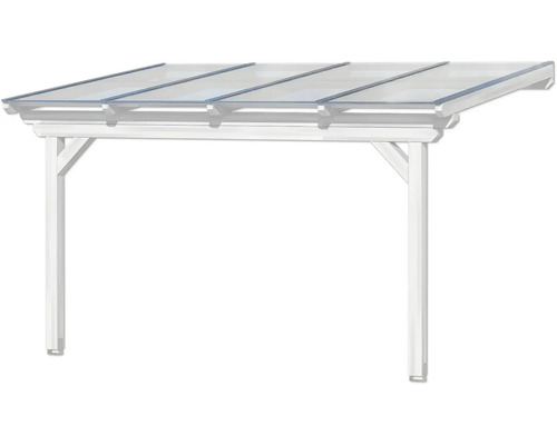 Vrijstaande carport met doorzichtig dak