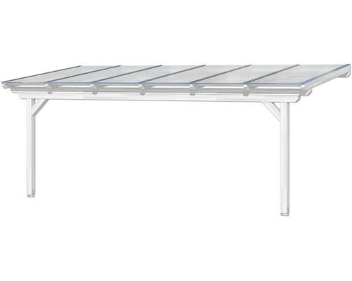 Enkele carport met transparant dak