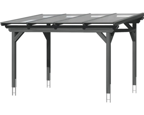 Houten carport met plat dak