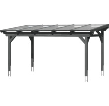 Houten carport met plat dak