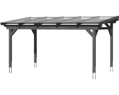 Houten carport met plat dak