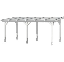 Houten carport met lichtdoorlatend dak