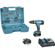 Makita accuschroefboormachine set met boren en bits in een kunststof koffer