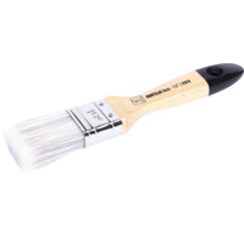 Platte kwast met houten handvat en synthetische haren, grootte 1 1/2 inch