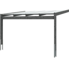 Houten carport met transparant dak