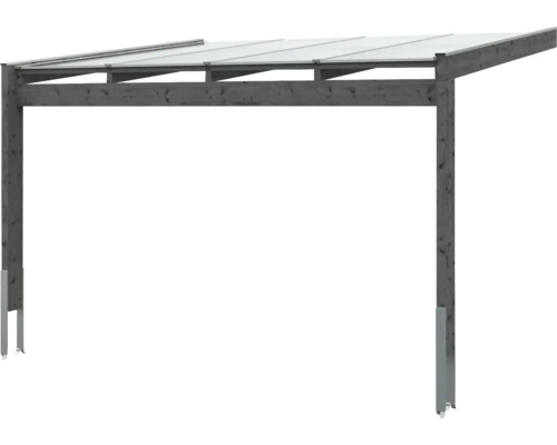 Houten carport met transparant dak