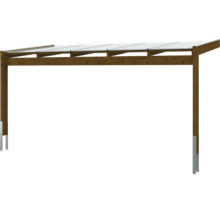 Houten carport met transparant dak