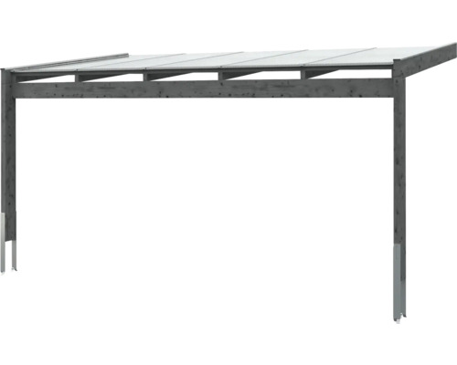 Houten carport met transparant dak