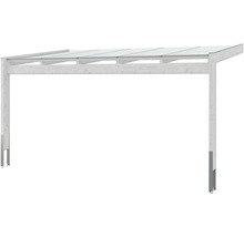 Houten carport met transparant dak