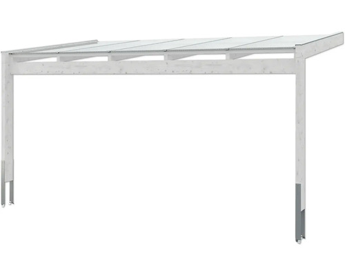 Houten carport met transparant dak