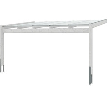 Houten carport met transparant dak