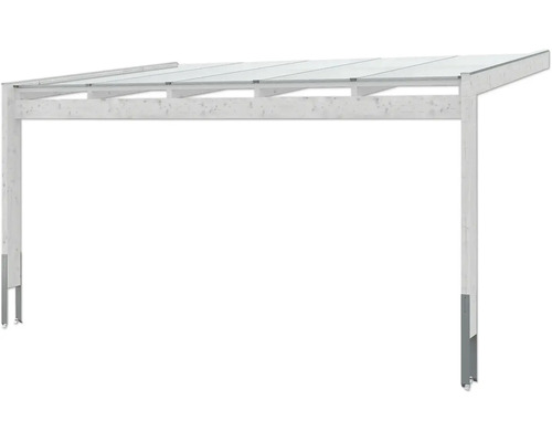 Houten carport met transparant dak