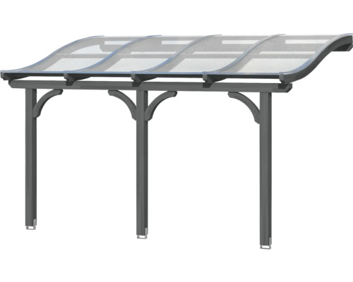 Overkapping van aluminium met polycarbonaatplaten