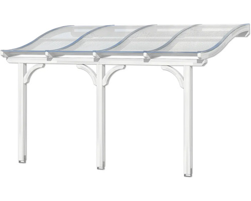 Terrasoverkapping met golvend dak