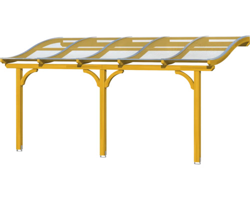 Houten carport met transparant dak