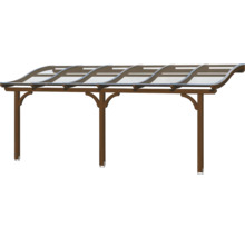 Houten carport met transparant dak