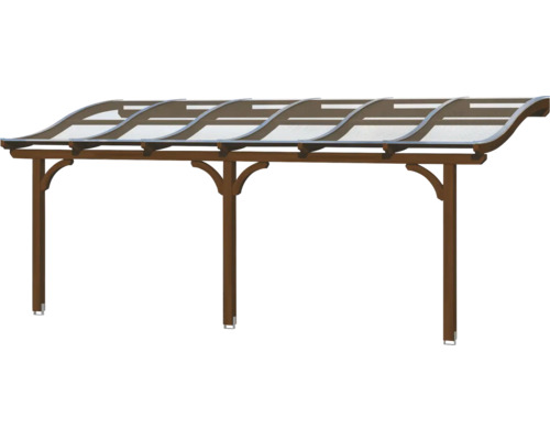 Houten carport met transparant dak