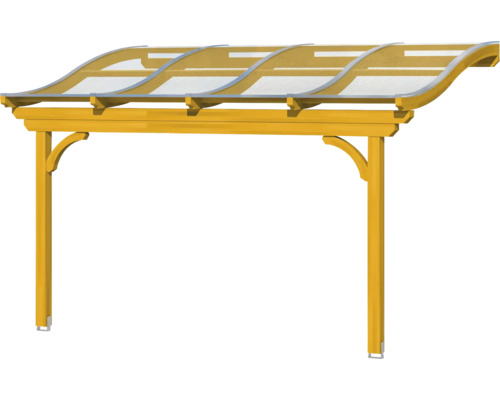 Houten pergola met transparant dak