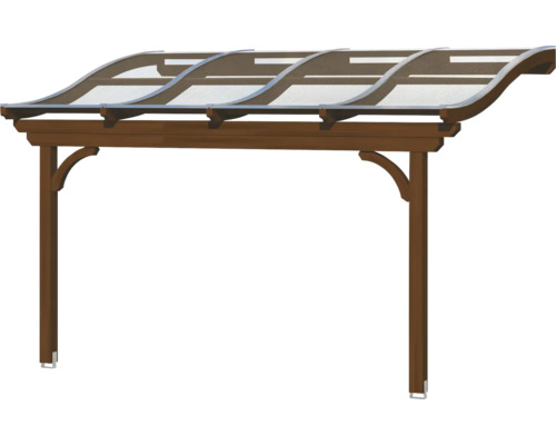 Houten carport met polycarbonaat dak