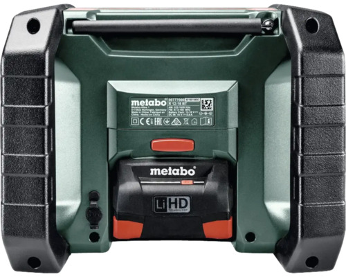Metabo radio bouwplaatsradio achteraanzicht
