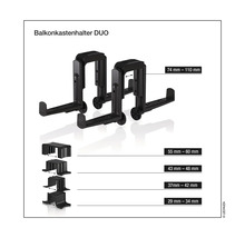 Balkonbakhouder DUO met maatvoering