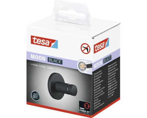 Tesa Moon Black handdoekhaak verpakking
