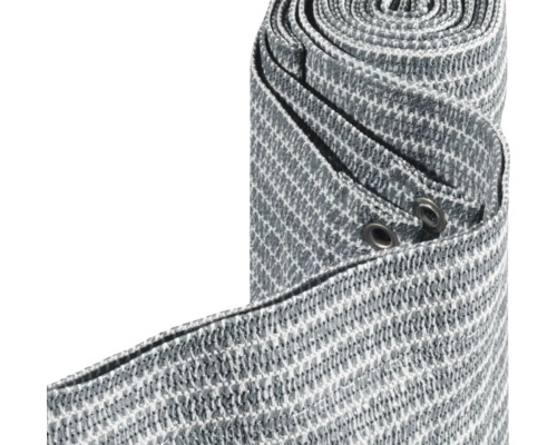 Oprolbare privacy screen gemaakt van weefsel met oogjes