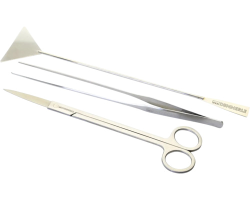 Aquascaping gereedschapsset met schaar, pincet en bodemegalisator